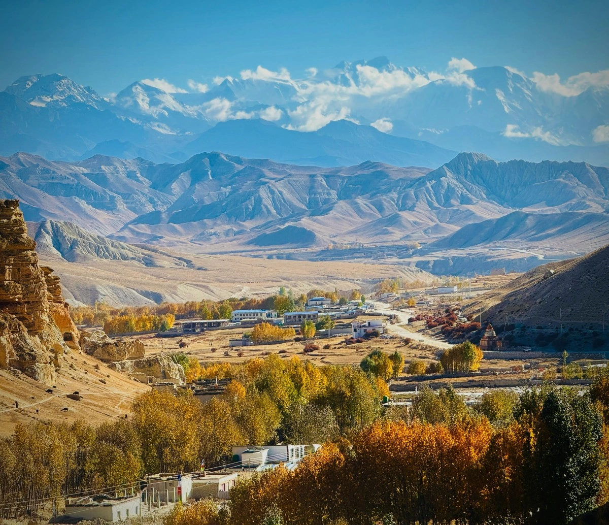 A scenic view in Upper Mustang