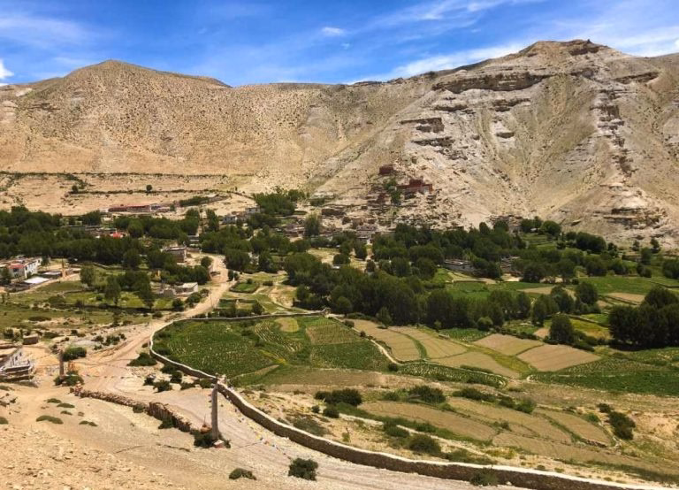 Ghiling village in Upper Mustang of Nepal