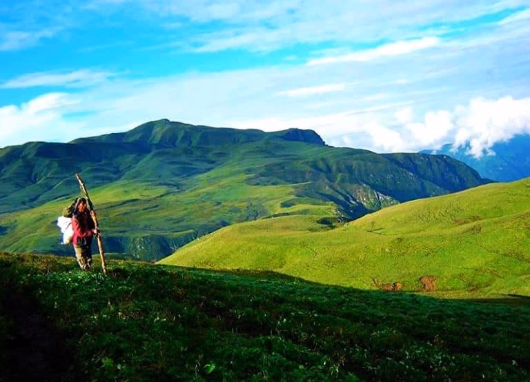 Grassy meadows in Tribeni Patan