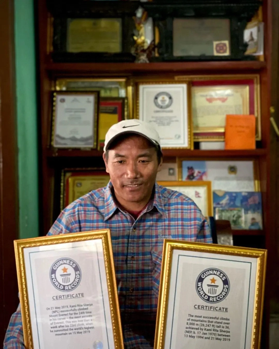 Kami Rita Sherpa with his different Guiness World Records