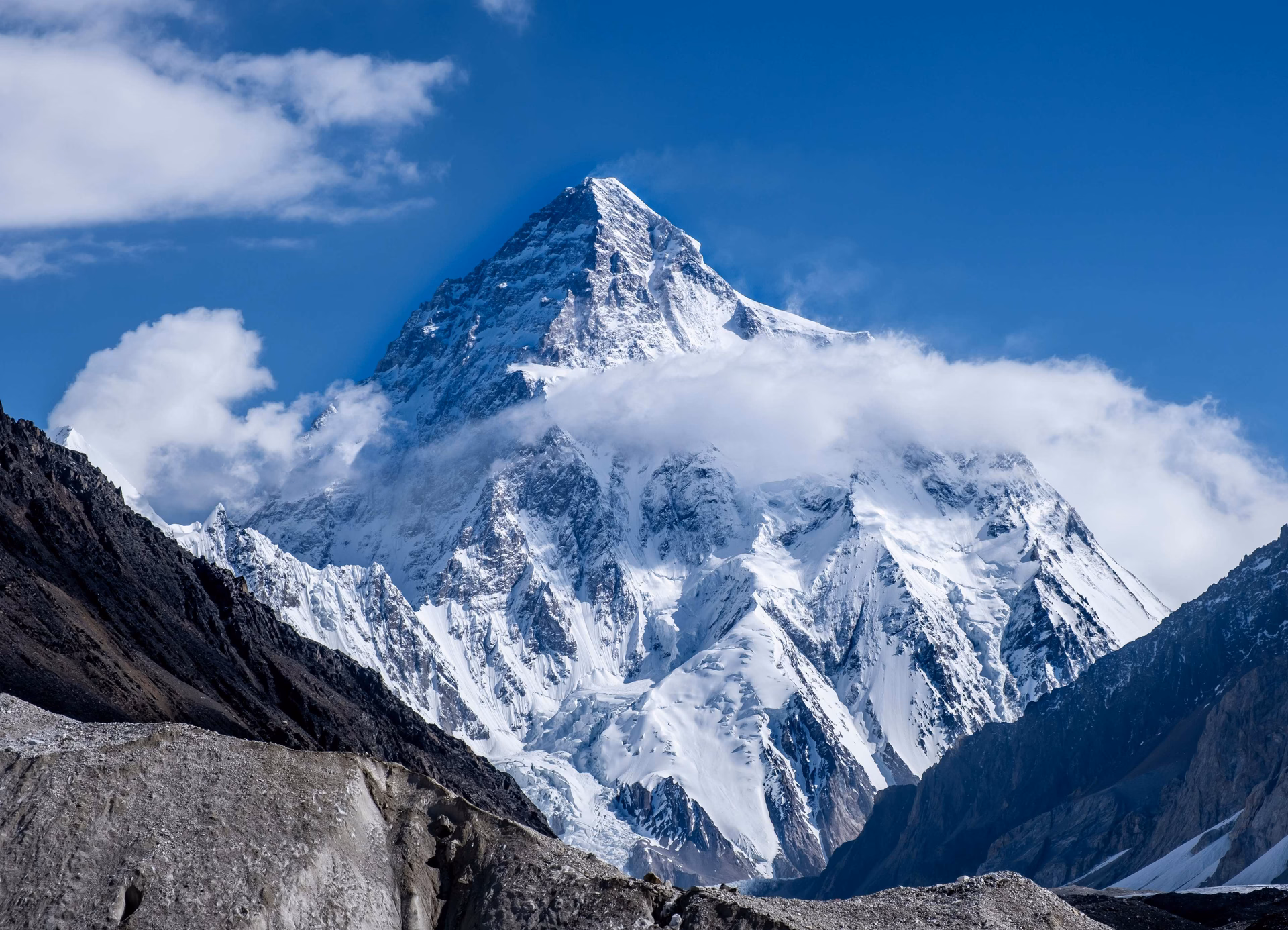 Mount K2: second highest mountain in the world.
