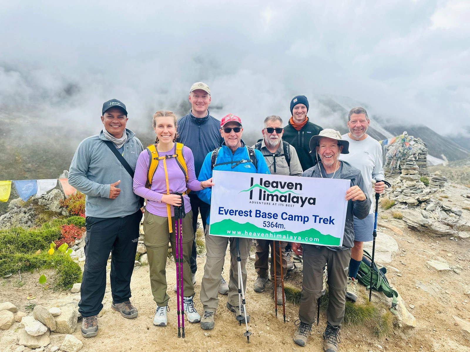 Trekkers enjoying their Trip to Everest Base Camp with Guide Shankar